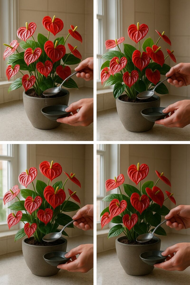 Anthurium înflorește ca un nebun aproape tot timpul anului dacă urmați 7 reguli simple de îngrijire.