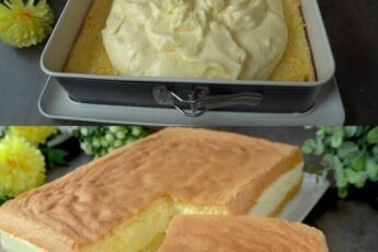 PRĂJITURĂ RĂCORITOARE CU PUDING DE LĂMÂIE ȘI BRÂNZĂ CREMOASĂ