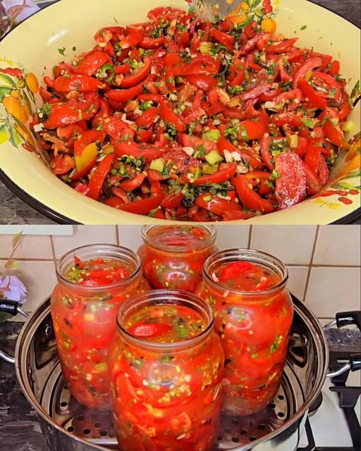 Salată de roșii „Generalului” pentru iarnă, foarte gustoasă, îți lingi degetele!